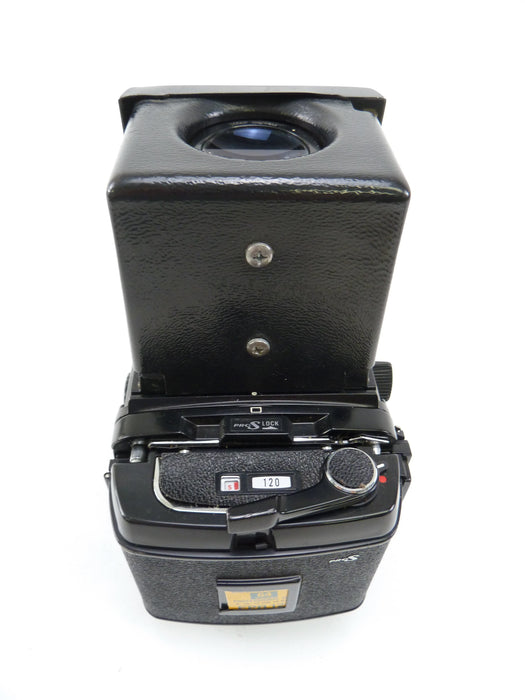 Mamiya RB67 Pro S Outfit with 127MM f3.8 C Lens, 120 Pro S Back, and Rigid Hood