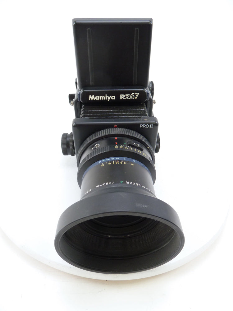 Mamiya RZ67 Pro II kit with 90MM F3.5 W Lens, 120 Pro II Back, and Waist Level Finder