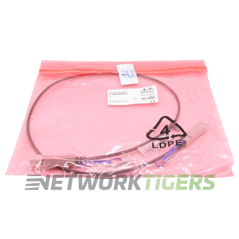 NEW Nvidia Mellanox MC3309130-001 1m 10GB SFP+ Direct Attach Copper Cable