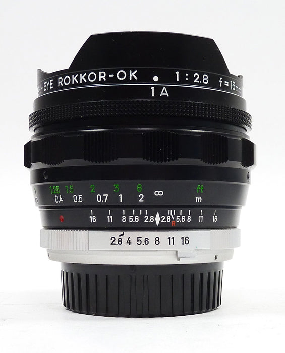 Minolta 16mm f/2.8 MC Fish-EYE Rokkor-OK Lens for Minolta MD/MC Mount