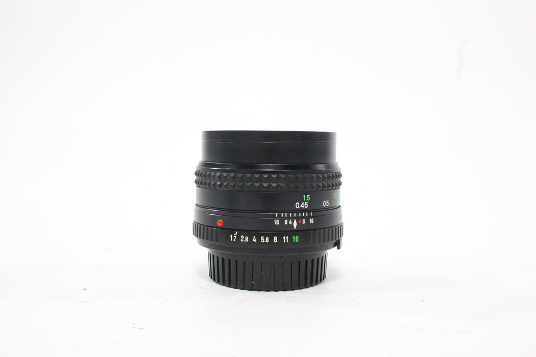 Minolta 50mm f/1.7 Rokkor-X Lens for Minolta MD Mount