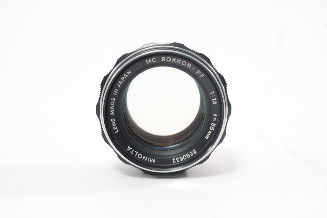 Minolta 58mm f/1.4 MC Rokkor-PF Lens for Minolta MD Mount