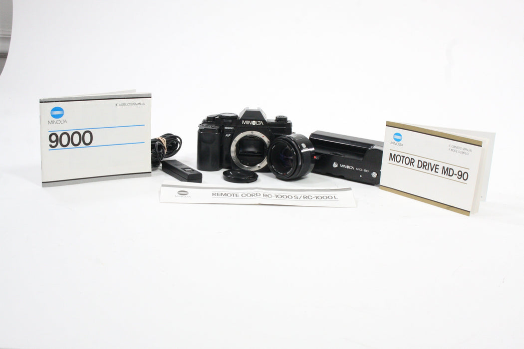 Minolta AF 9000 35mm SLR Camera with MD-90 Winder Battery Grip