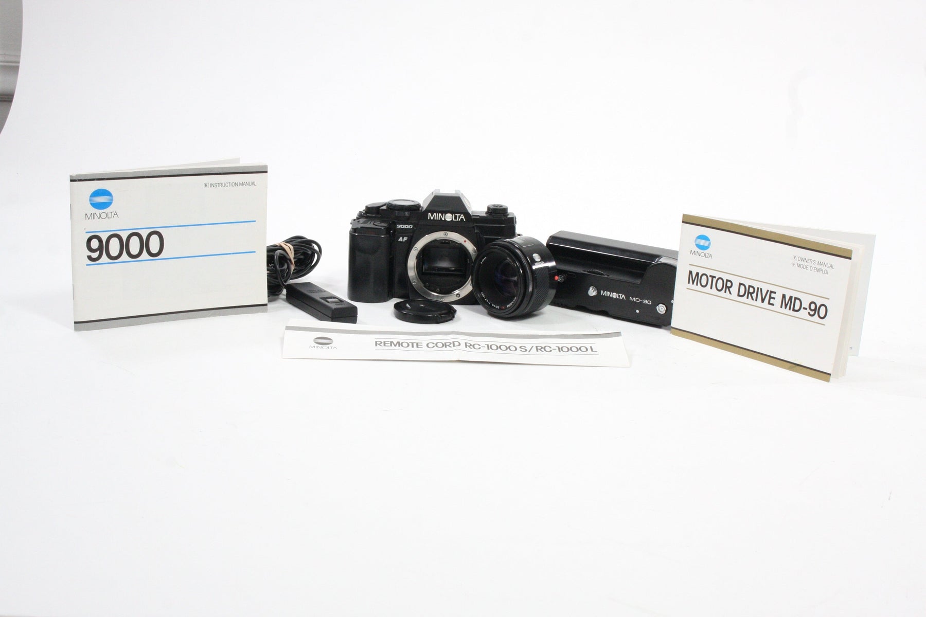 Minolta AF 9000 35mm SLR Camera with MD-90 Winder Battery Grip