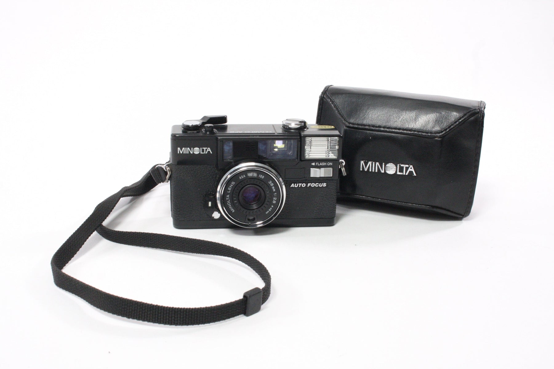 Minolta Hi-Matic AF2 35mm Camera with Case