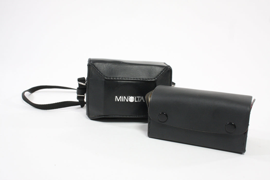 Minolta Hi-Matic AF2 with Case and Auxillary Lens