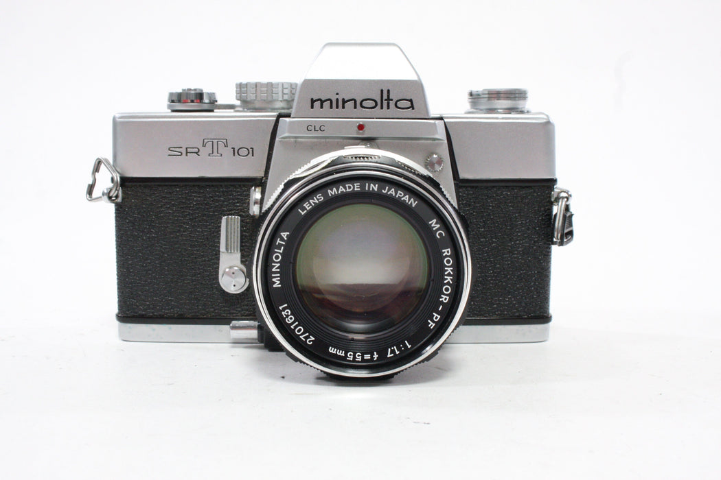 Minolta SRT 101 35mm SLR Camera with 55mm f/1.7 Rokkor-PF Lens