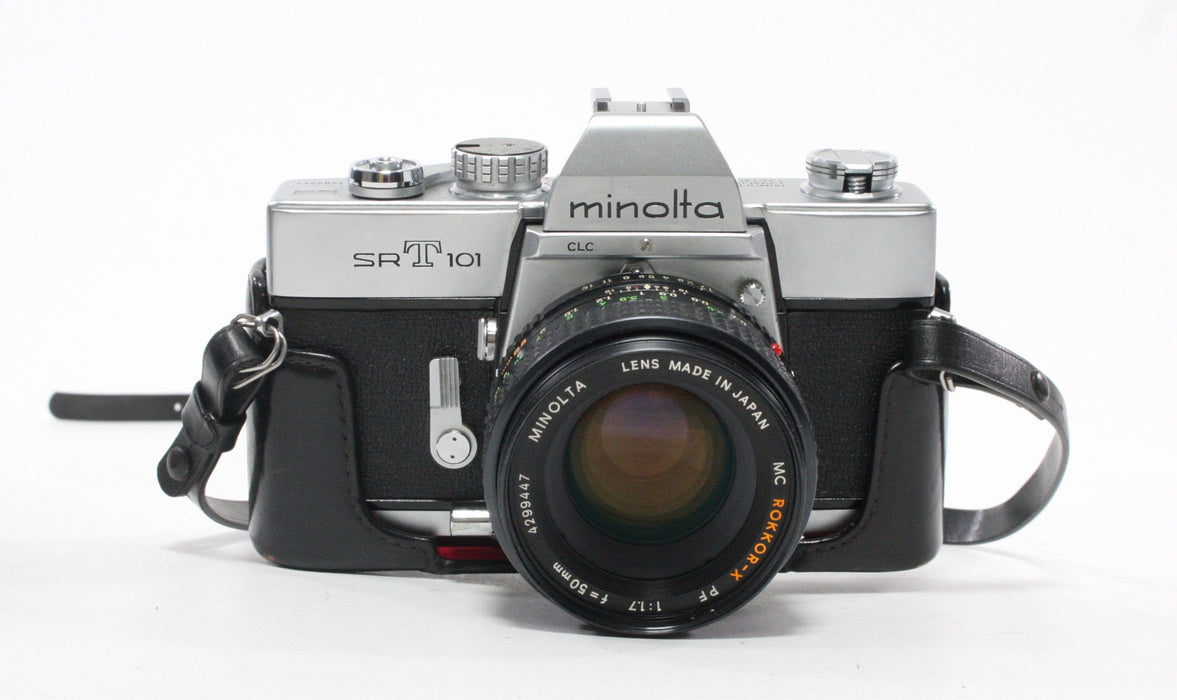Minolta SRT 101 with 50mm f/1.4 Lens with Accessories