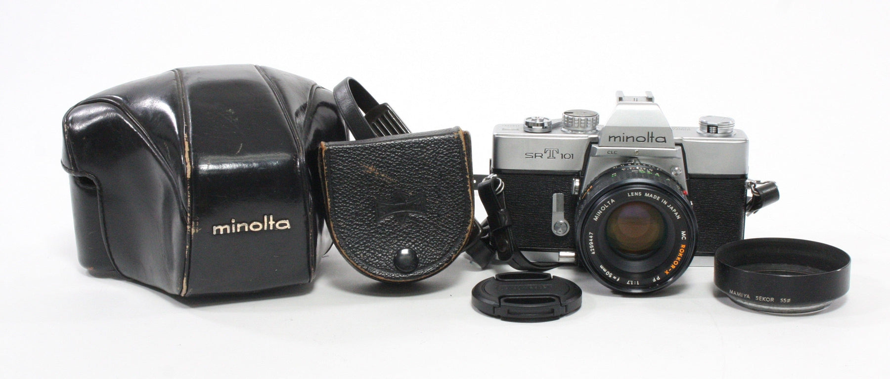 Minolta SRT 101 with 50mm f/1.4 Lens with Accessories