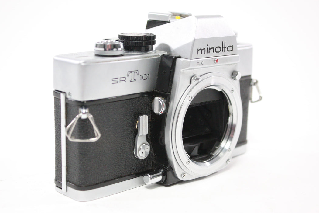Minolta SRT101 35mm SLR Camera with 58mm f/1.4 MC Rokkor-PF Lens for MD Mount