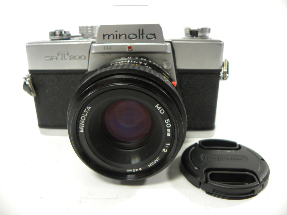 Minolta SRT200 35mm SLR Camera w/MD 50mm f2