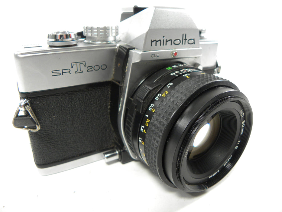 Minolta SRT200 35mm SLR Camera w/MD 50mm f2