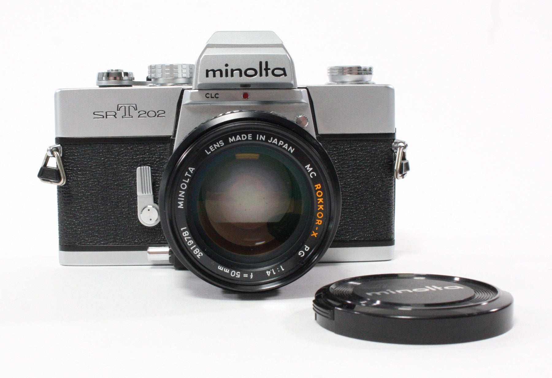 Minolta SRT202 SLR Camera w 50mm f/1.4 Rokkor-X Lens and Minolta ElectroFlash 280