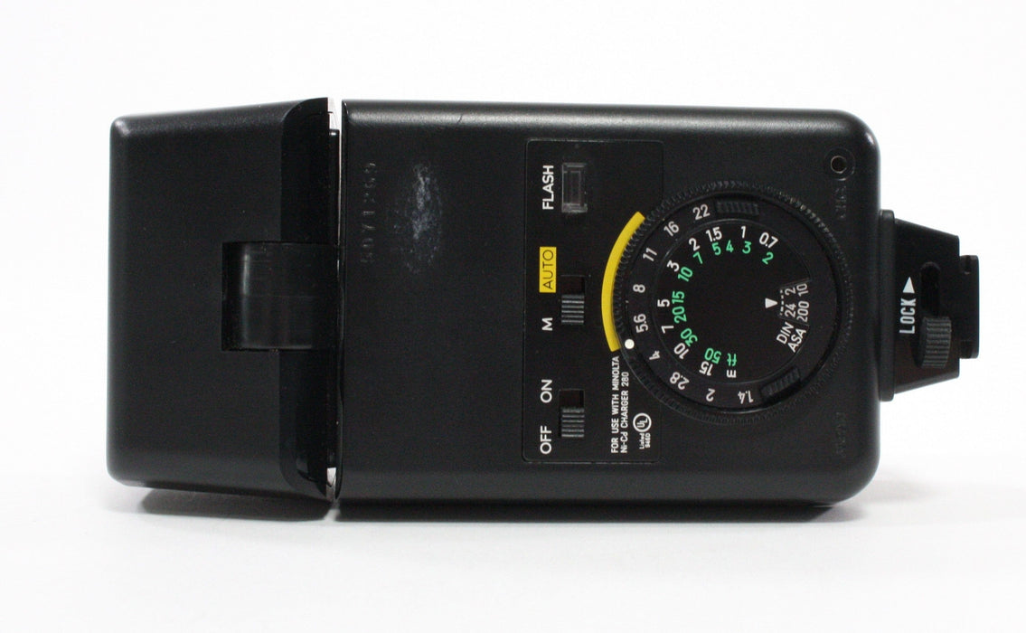 Minolta SRT202 SLR Camera w 50mm f/1.4 Rokkor-X Lens and Minolta ElectroFlash 280