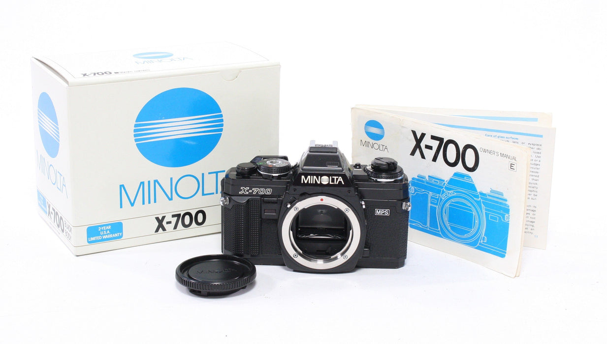 Minolta X-700 35mm SLR Camera with 45mm f/2 Rokkor-X Lens and Case