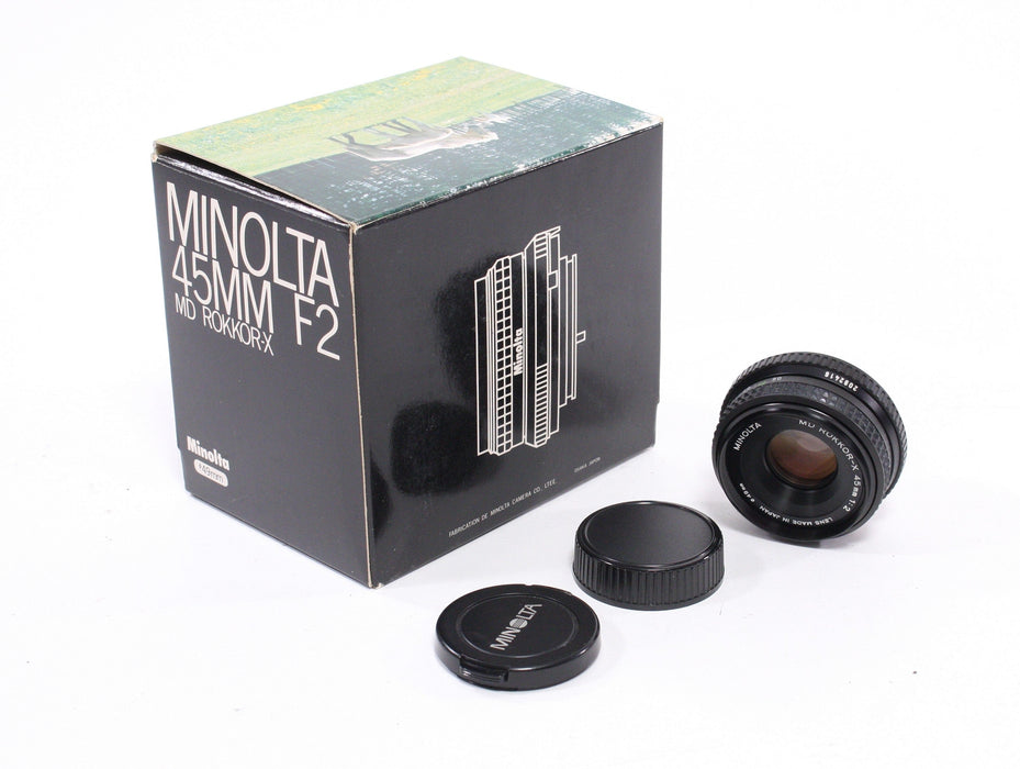 Minolta X-700 35mm SLR Camera with 45mm f/2 Rokkor-X Lens and Case