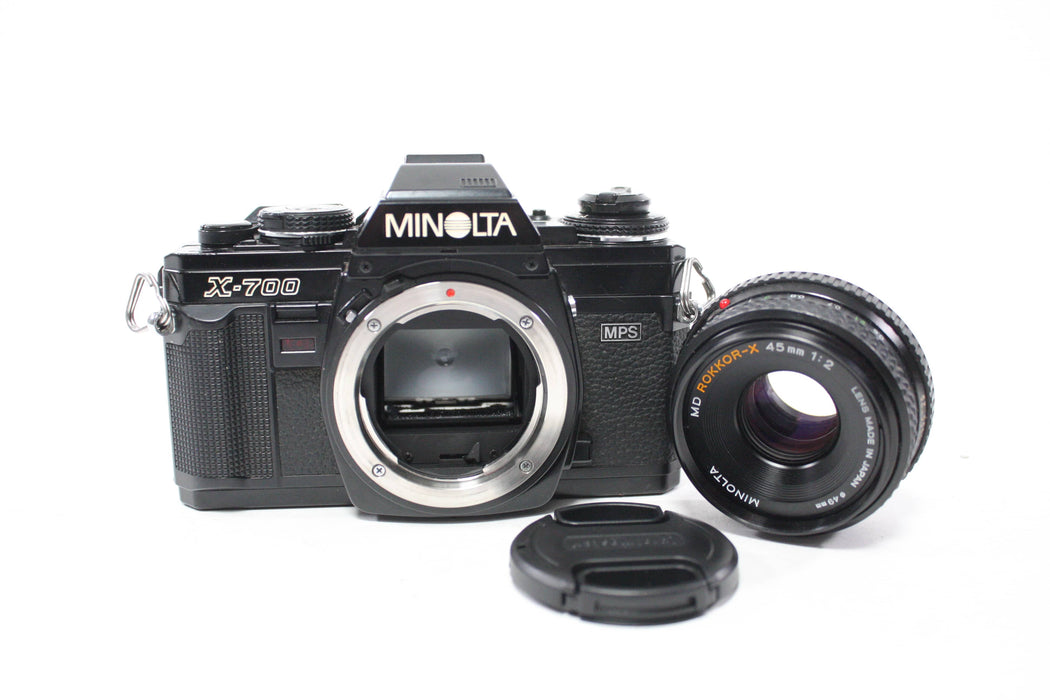 Minolta X-700 35mm SLR Camera with Minolta 45mm f/2 Rokkor-X Lens for MD Mount