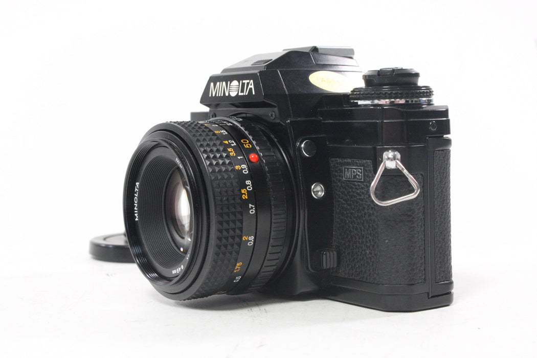 Minolta X-700 SLR Camera with 50mm f/1.7 Lens with Power Winder and Strap
