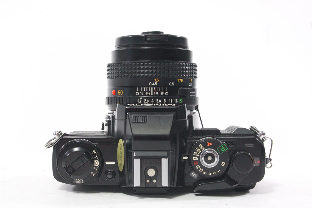 Minolta X-700 SLR Camera with 50mm f/1.7 Lens with Power Winder and Strap