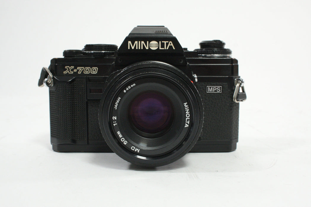 Minolta X-700 SLR Camera with 50mm f/2 MD Lens