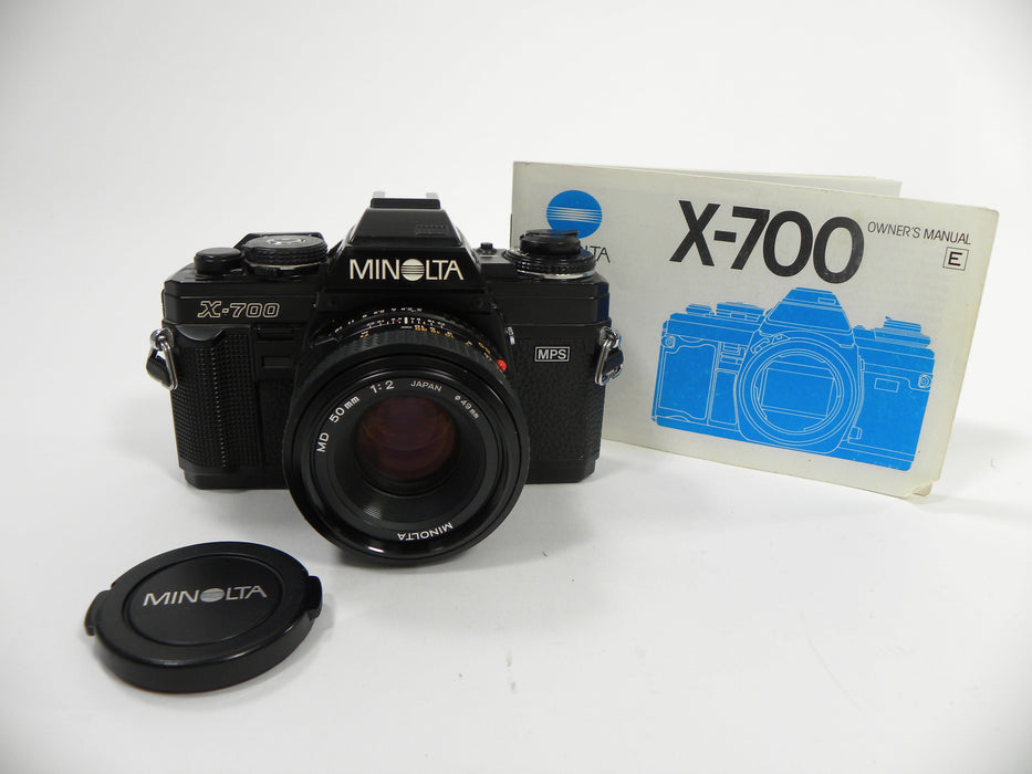 Minolta X-700 SLR Camera with 50mm f/2 MD Lens