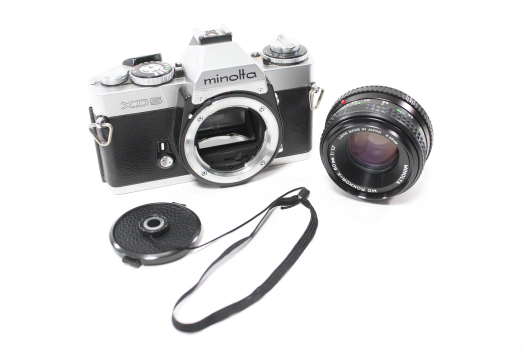 Minolta XD5 35mm SLR Camera with Minolta 50mm f/1.7 Rokkor-X Lens