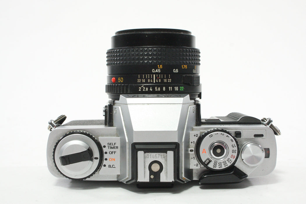 Minolta XG-1 35mm SLR Camera with 50mm f/2 MD Lens