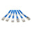 6 Plug to 6 Plug Cat6a Shielded (SFTP) PVC CMR Pre-Terminated Copper Trunk Cable