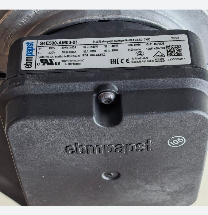 S4E500-AM03-01 ebmpapst Axial Fan 1~230V 680/880W 3.0/3.88A 1300/1400rpm