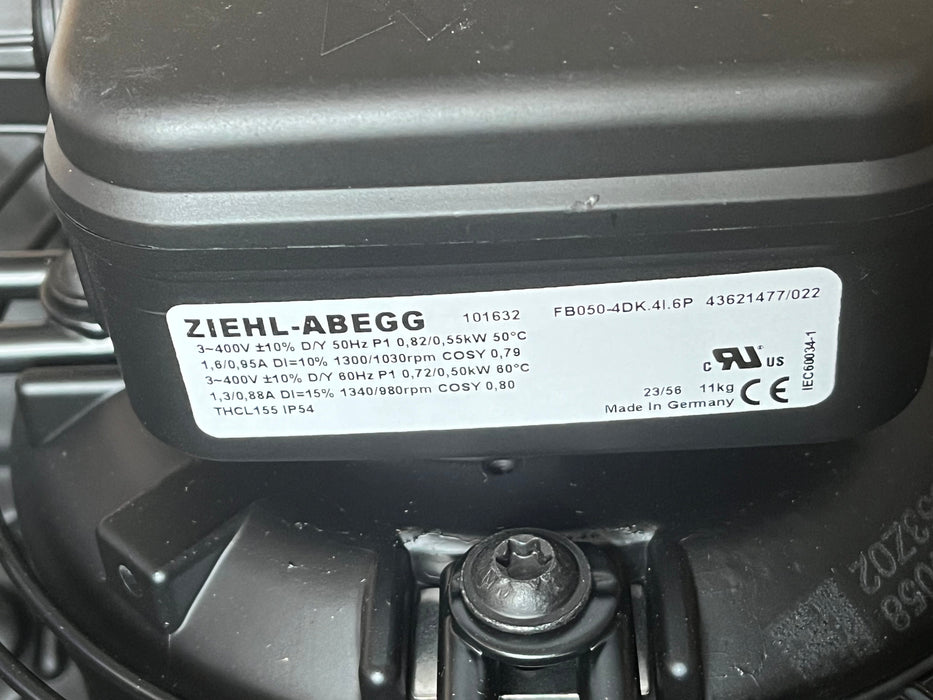 ZIEHL-ABEGG FB050-4DK.4I.6P Axial Fan | 0.50/0.72KW Dual-Power | 980/1340RPM