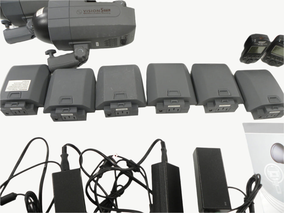 Neewer Vision 5 TTL Strobes x3 w/AC Adapters/ Strobe Reflectors/Transmitters