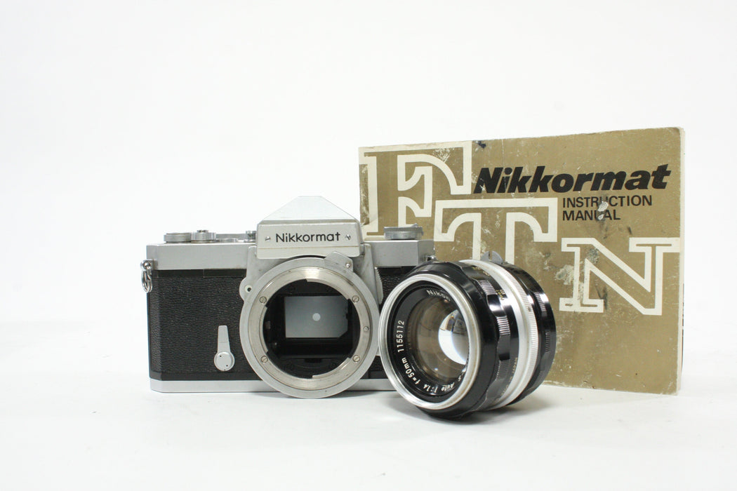 Nikkormat FTN 35mm SLR Camera with Nikon 50mm f/1.4 Lens AS-IS