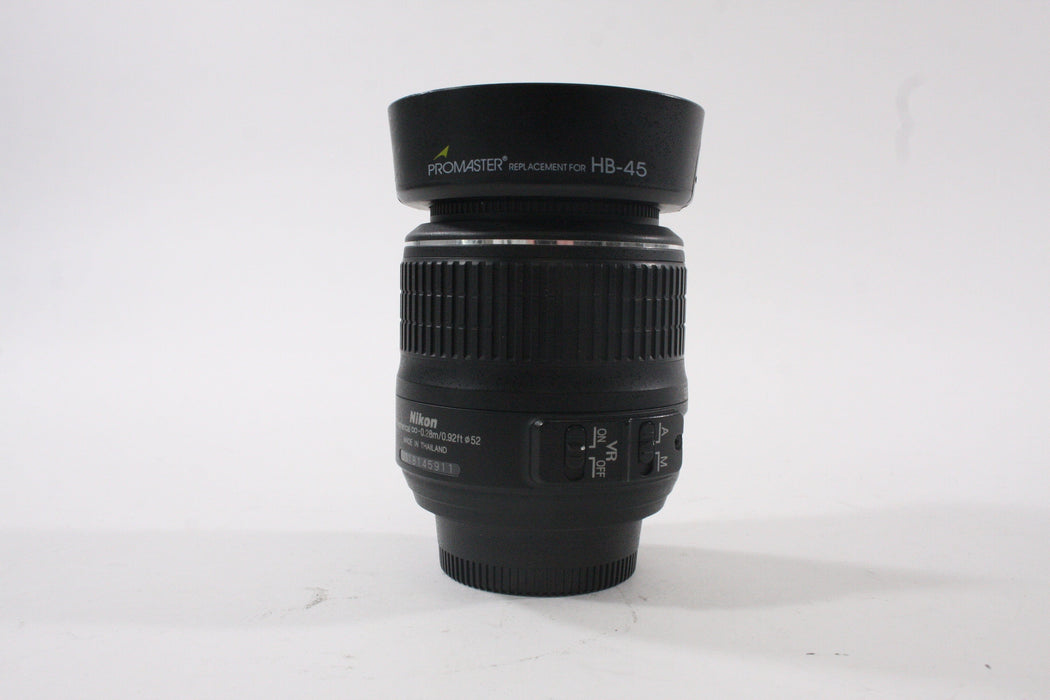 Nikon 18-55mm f/3.5-5.6 G VR AF-S APS-C DX Lens for Nikon F Mount