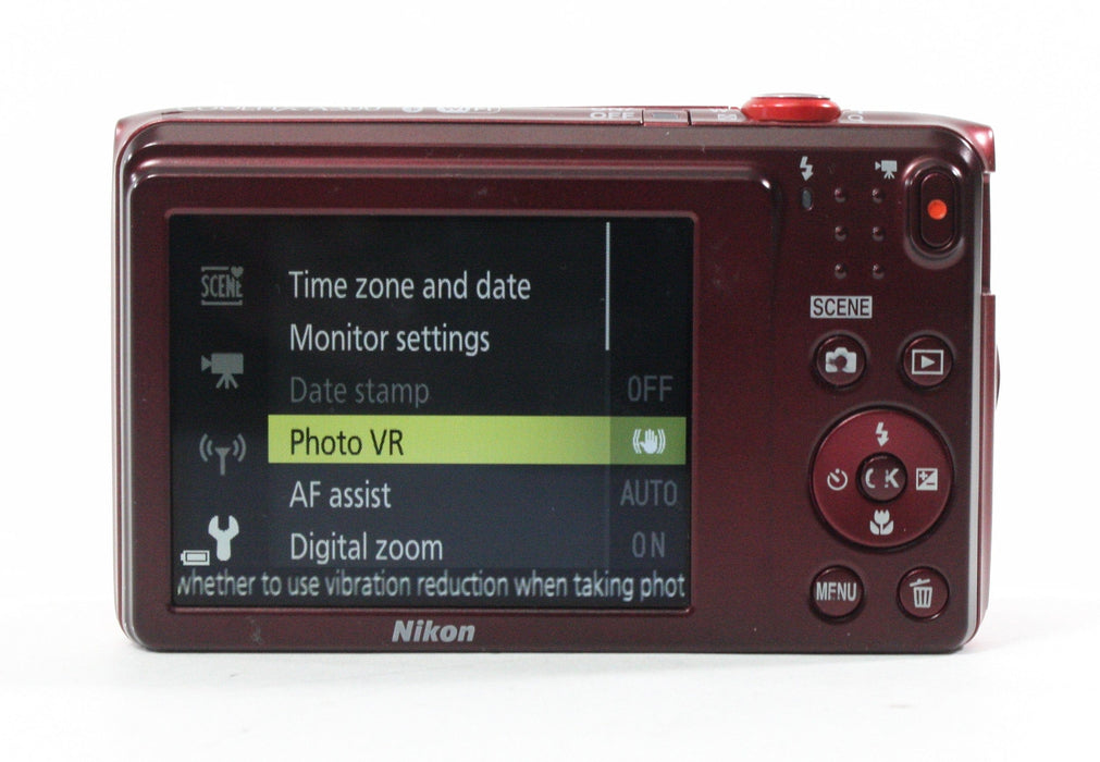 Nikon Coolpix A300 Digital Camera (Red) 8x Zoom 20.1mp