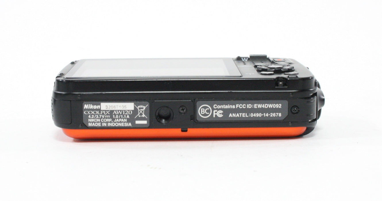 Nikon Coolpix AW120 Waterproof Digital Camera 5x Zoom 16.0p (Orange)