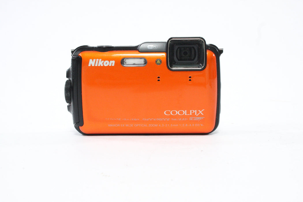 Nikon Coolpix AW120 Waterproof Digital Camera 5x Zoom 16.0p (Orange)