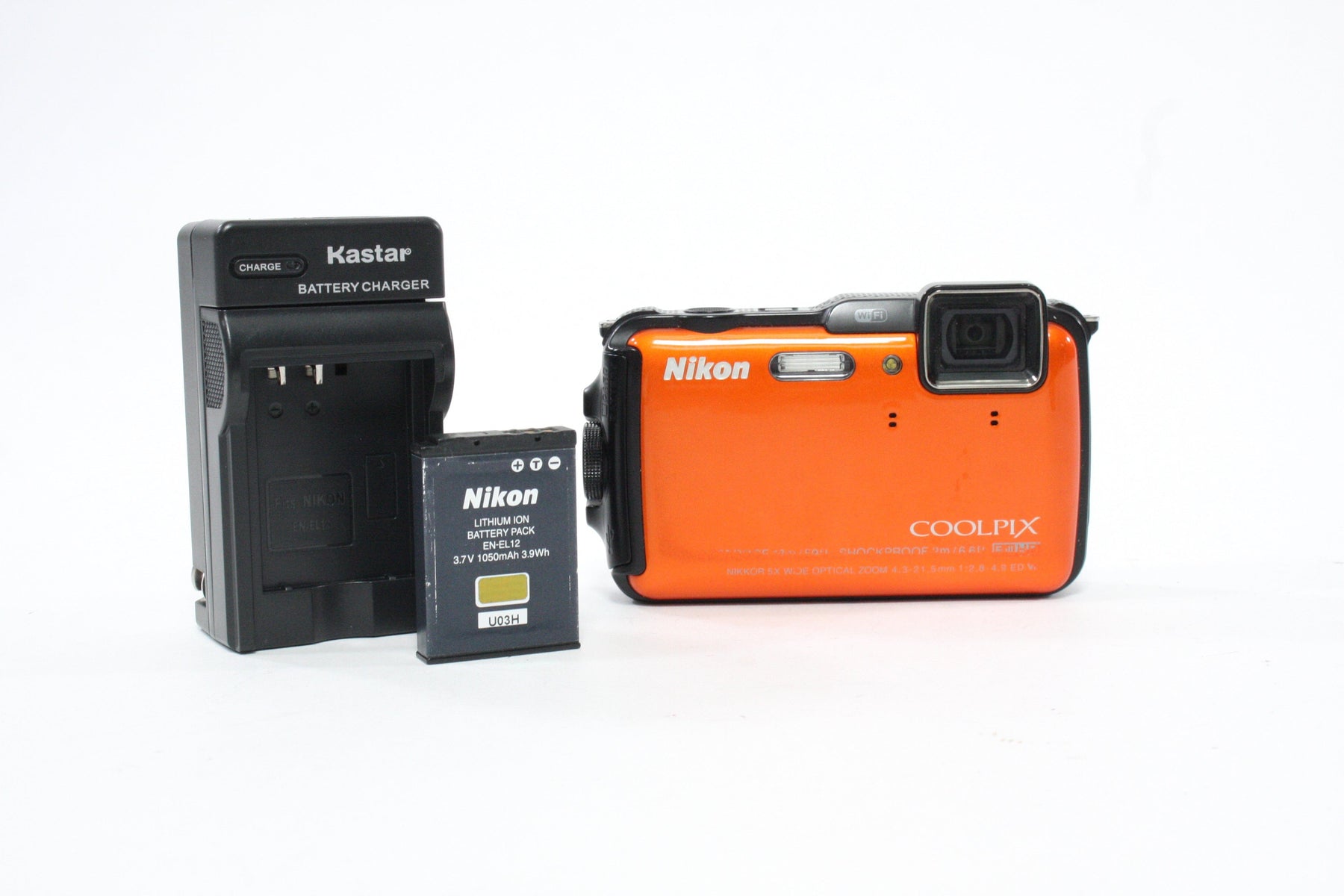 Nikon Coolpix AW120 Waterproof Digital Camera 5x Zoom 16.0p (Orange)