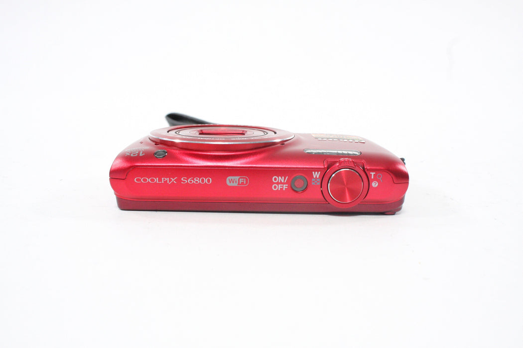 Nikon Coolpix Digital Point-and-Shoot Camera 12x Zoom 16.0mp (Red)