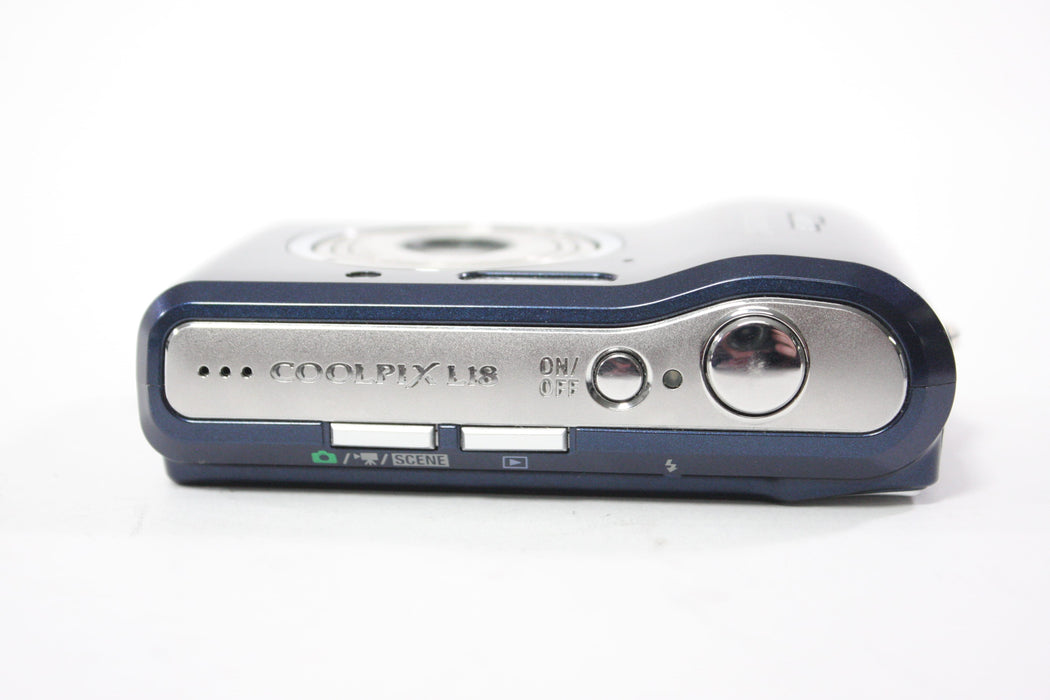 Nikon Coolpix L18 Digital Point and Shoot Camera 3x Zoom 8mp (Blue)