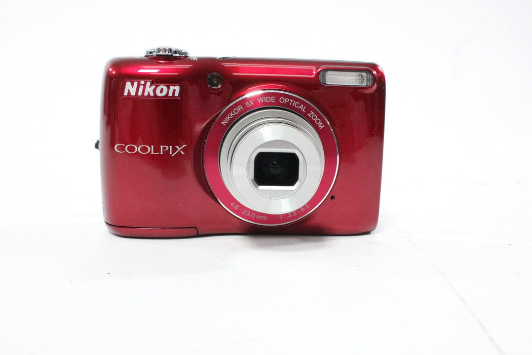 Nikon Coolpix L26 Digital Point-and-Shoot Camera 5x Zoom 16.1mp (Red)