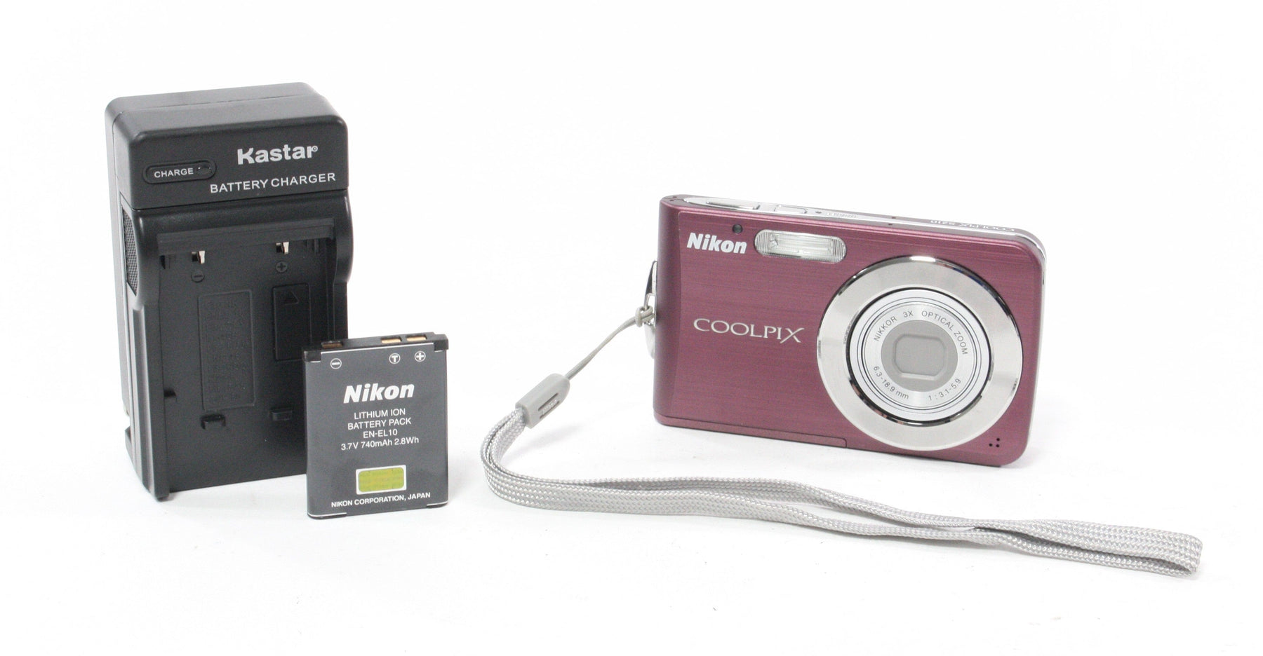 Nikon Coolpix S210 Digital Point-and-Shoot Camera 3x Zoom 8mp (Purple)