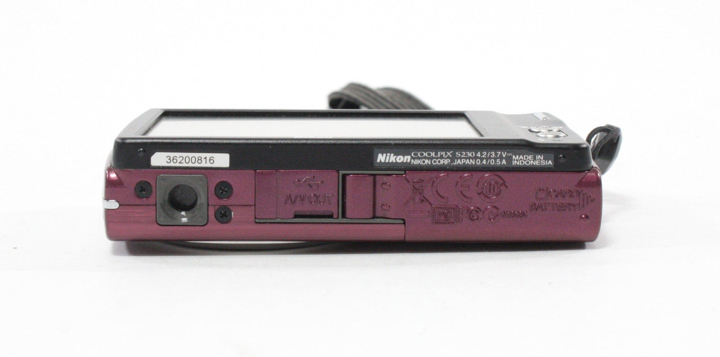 Nikon Coolpix S230 Touch Screen Digital Point-and-Shoot 3x Zoom 10mp (Purple)