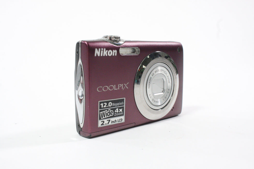 Nikon Coolpix S3000 Digital Point-and-Shoot Camera 4x Zoom 12mp (Purple) AS-IS