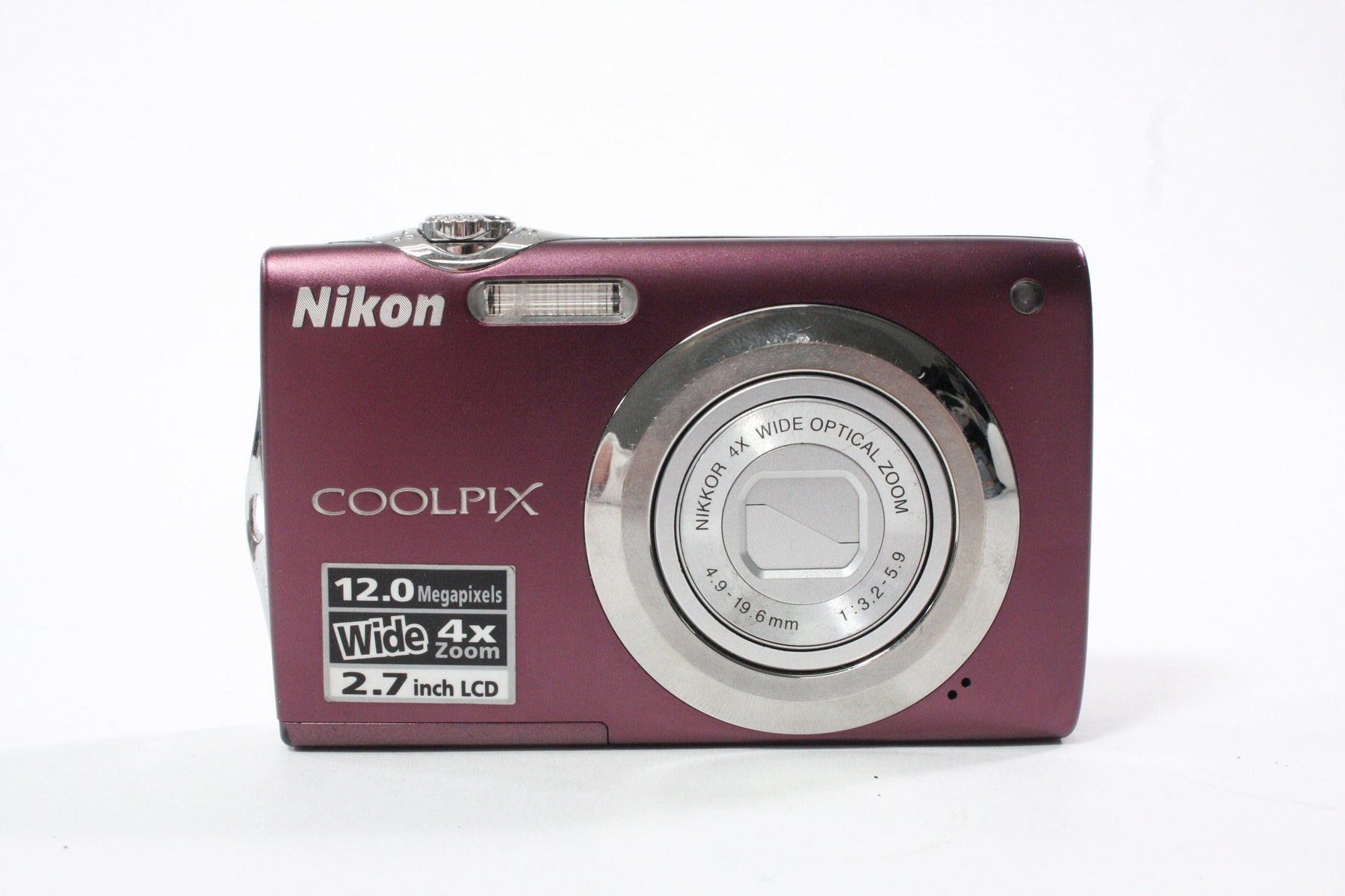 Nikon Coolpix S3000 Digital Point-and-Shoot Camera 4x Zoom 12mp (Purple) AS-IS