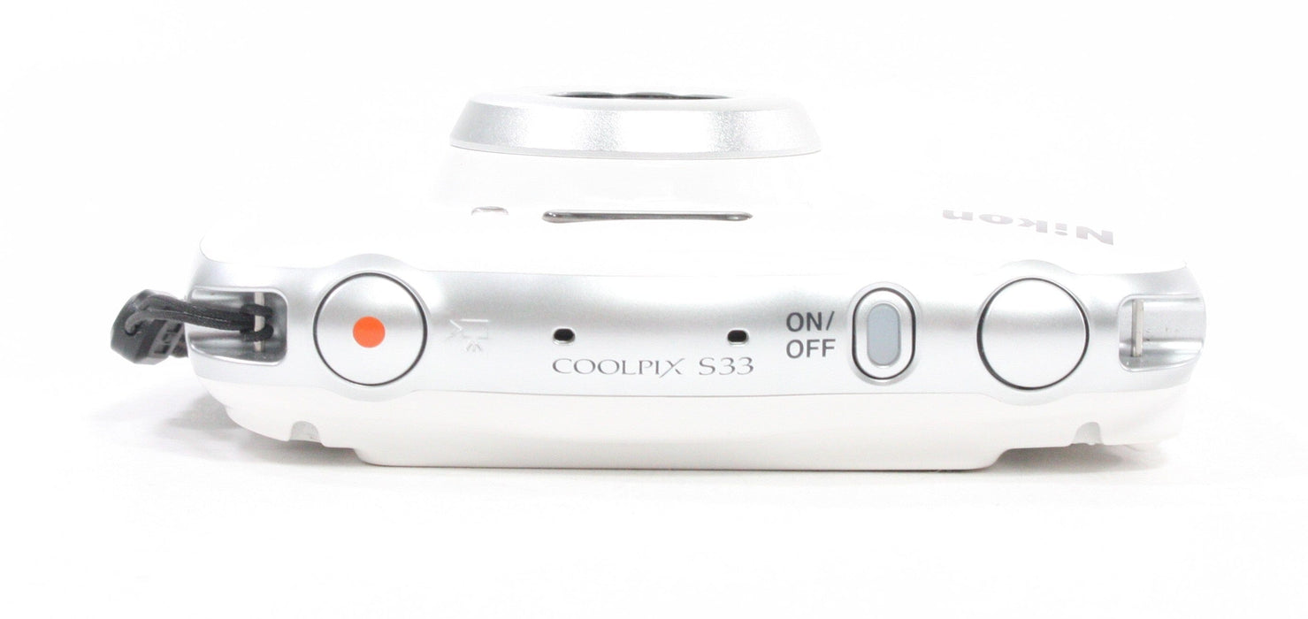 Nikon Coolpix S33 Waterproof Digital Camera (White)