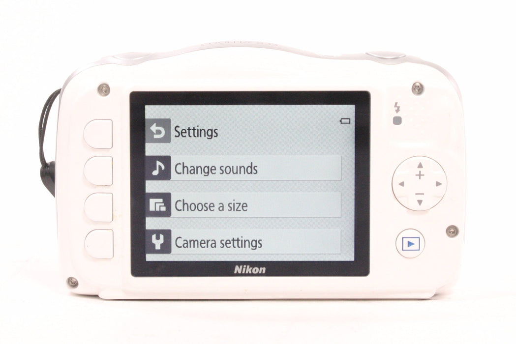 Nikon Coolpix S33 Waterproof Digital Camera (White)