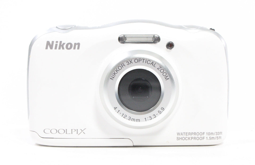 Nikon Coolpix S33 Waterproof Digital Camera (White)