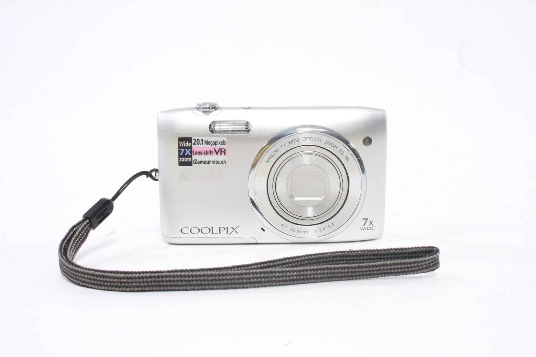 Nikon Coolpix S3500 Digital Point-and-Shoot Camera 7x Zoom 20.1mp AS-IS