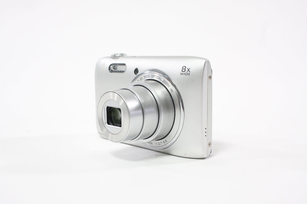 Nikon Coolpix S3600 Digital Camera 8x Zoom 20.1mp (Silver)