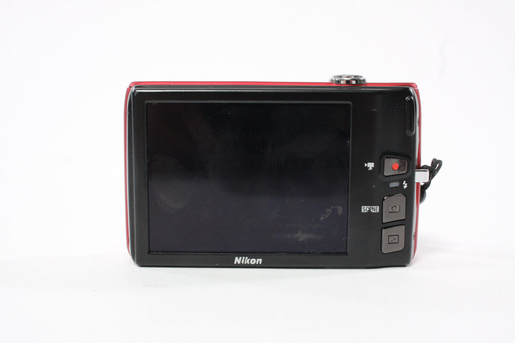 Nikon Coolpix S4100 Digital Point-and-Shoot 5x Zoom 14mp (Red) AS-IS